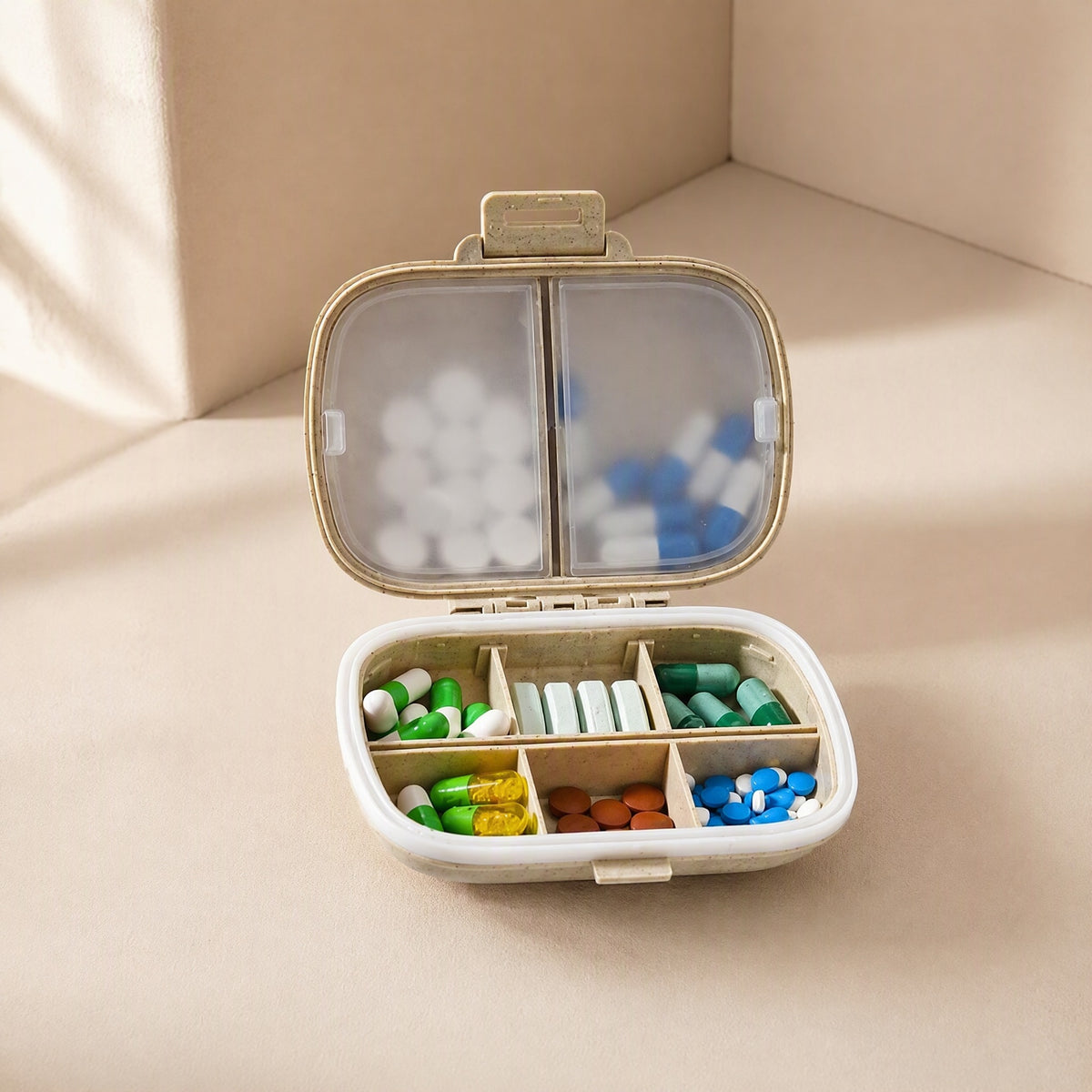 Medsort™ 8-Compartment Plastic Medicine Box