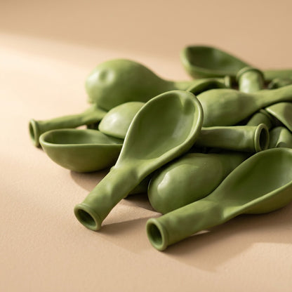 Avopop™ Retro Avocado Green Latex Balloons, material and detail close-up