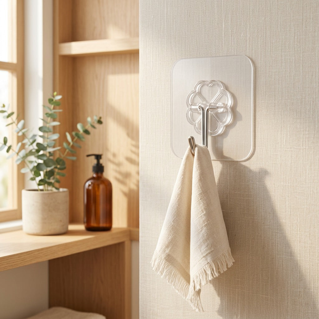 Vinylhook™ PVC Single Wall Hook in a calm home setting