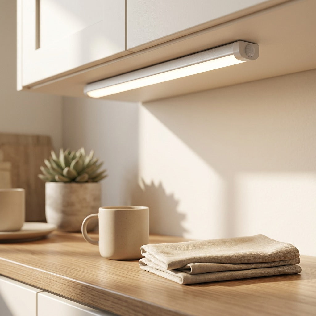 Cupboardray™ Rechargeable LED Cabinet Light, styled close view