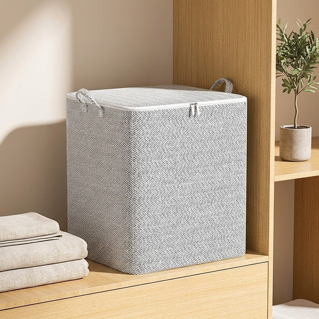 Clothkeep™ Non-Woven Clothing Storage Bag in a calm home setting