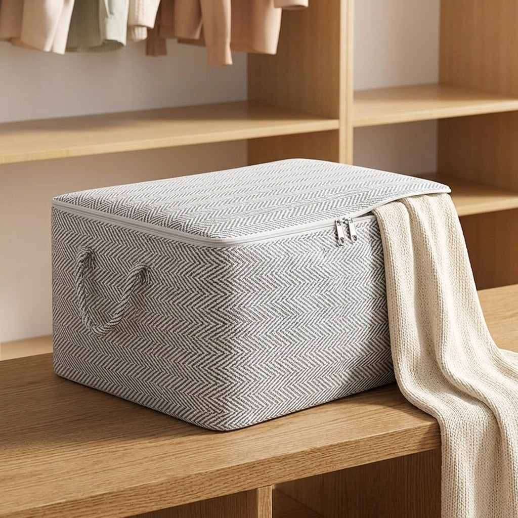 Clothkeep™ Non-Woven Clothing Storage Bag, styled close view