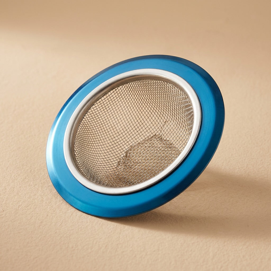 Sinkweft™ Stainless Steel Kitchen Sink Filter Net, material and detail close-up