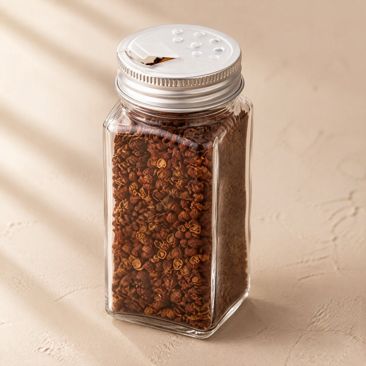 Spicepour™ Glass Seasoning Bottle, material and detail close-up