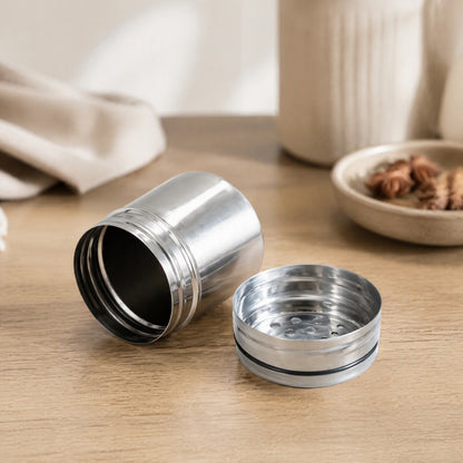 Spicelid™ Stainless Steel Seasoning Jar, styled close view