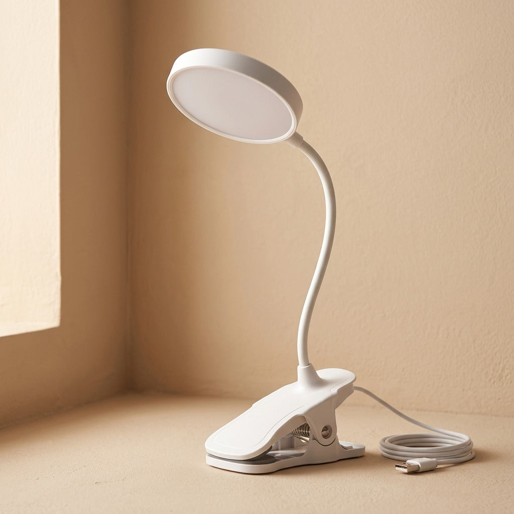 Clipluma™ Clip-On LED Table Lamp, material and detail close-up