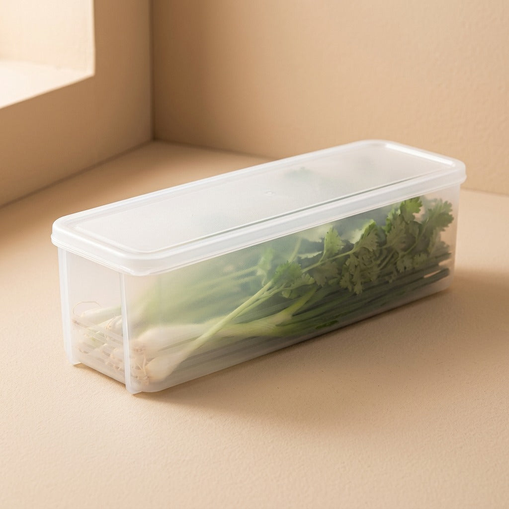 Herbcrisp™ Coriander & Green Onion Storage Box, material and detail close-up