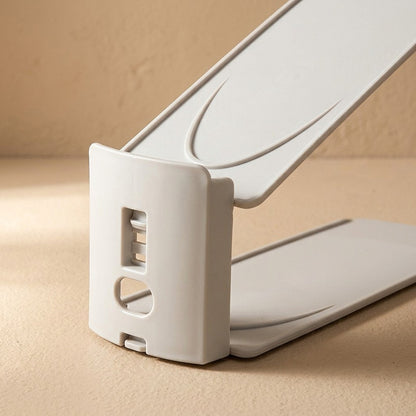 Duostep™ Two-Tier Plastic Shoe Rack, material and detail close-up