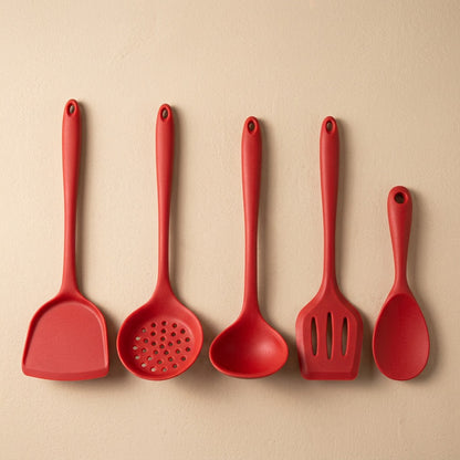 Scoopsoft™ Silicone Spatula And Spoon Set, material and detail close-up