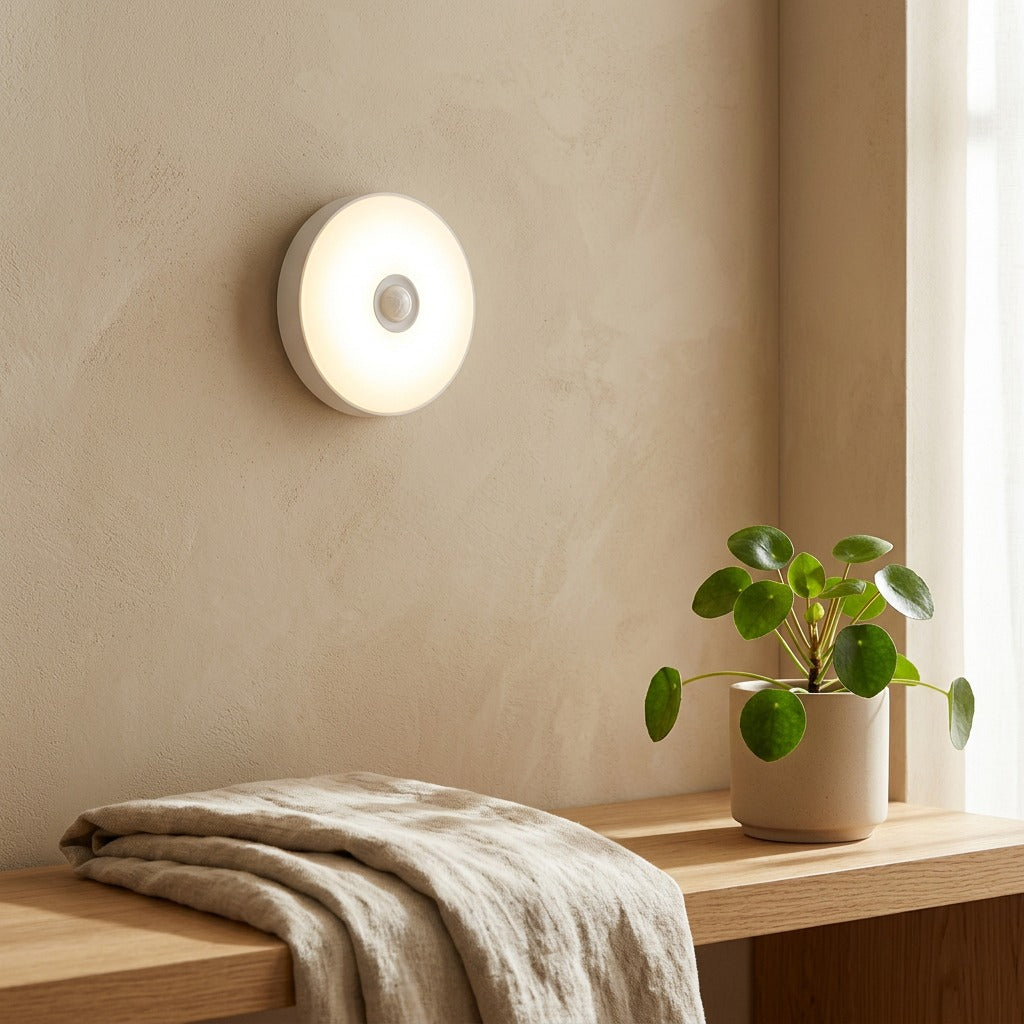 Duskguard™ USB Rechargeable Sensor Night Light in a calm home setting