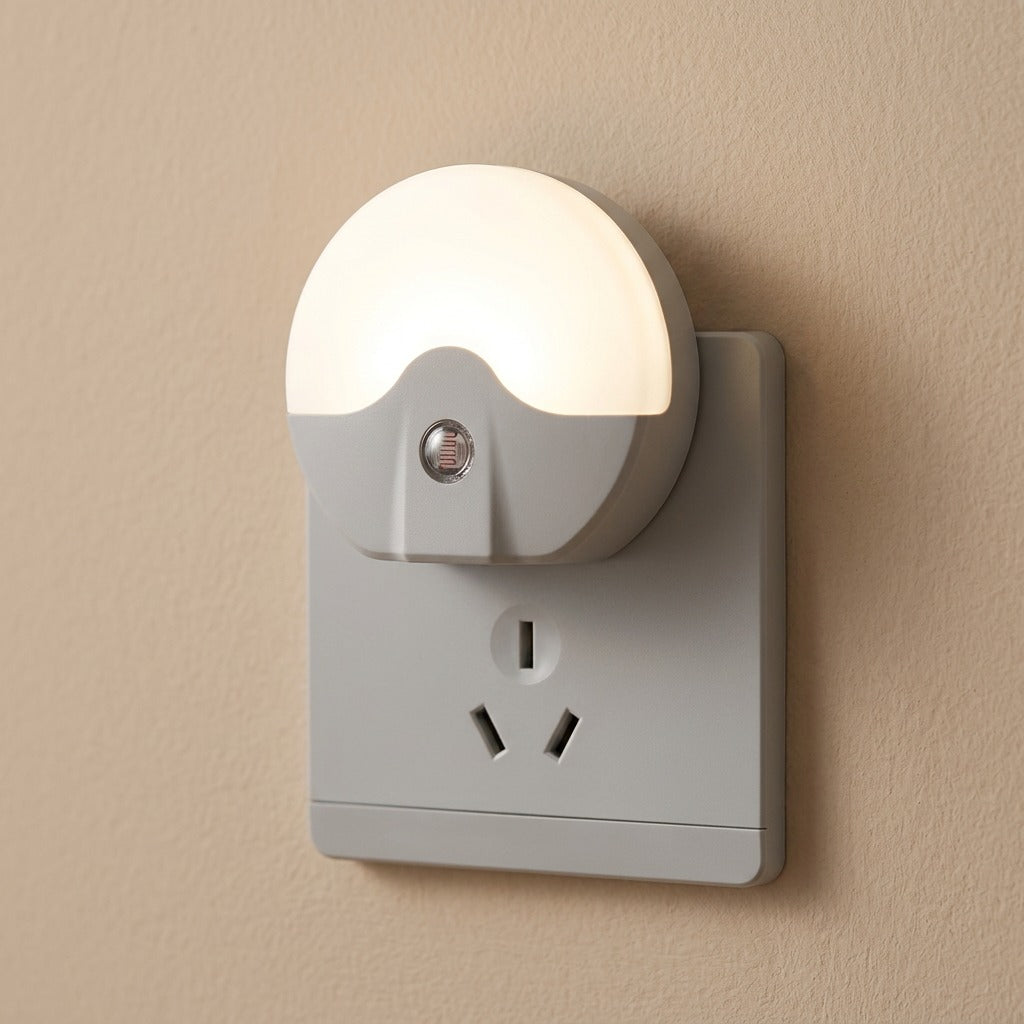 Socketglow™ ABS Plug-In Night Light, material and detail close-up