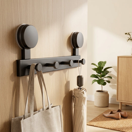 Clingrow™ Suction Cup Multi-Hook Rack in a calm home setting