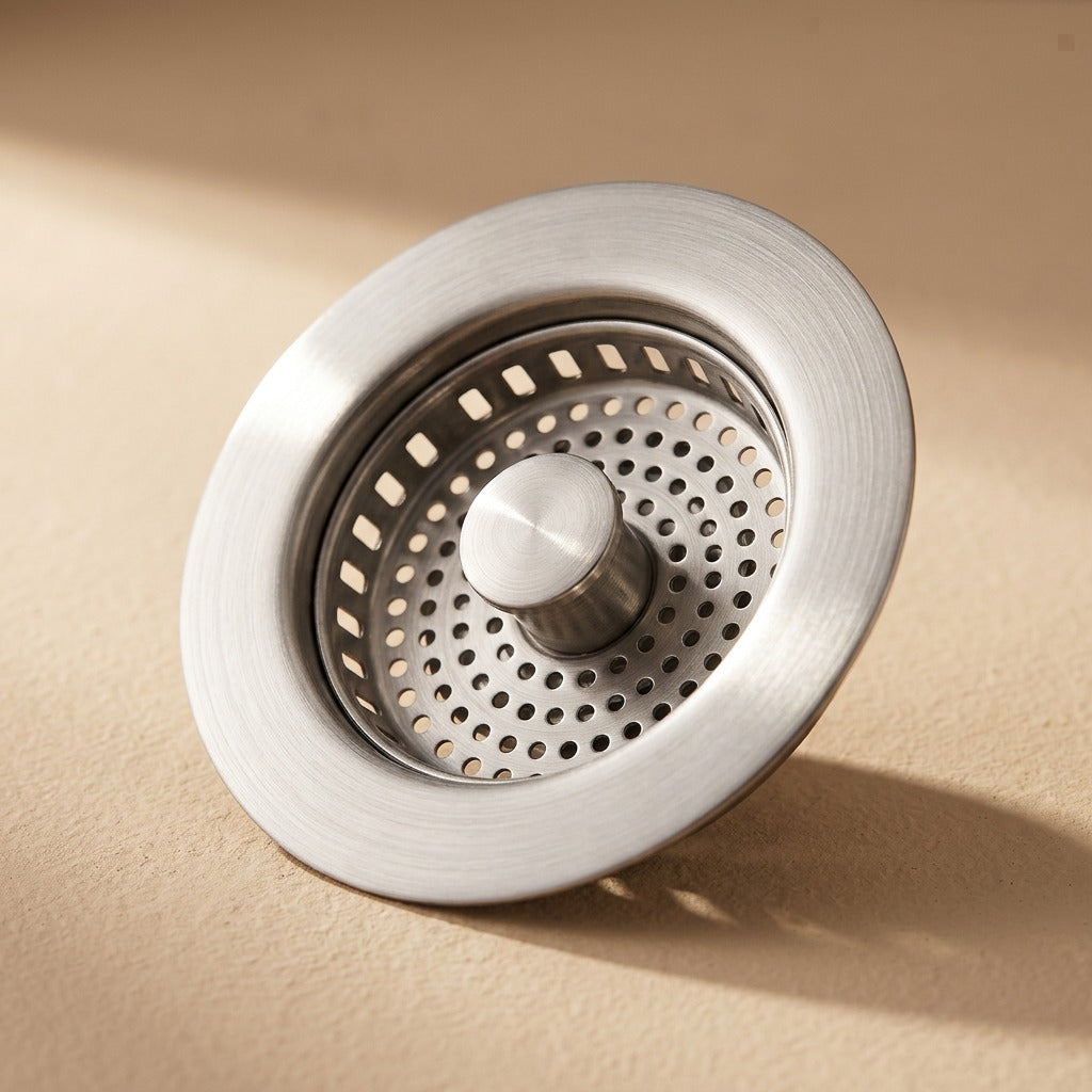 Siftnest™ Stainless Steel Sink Filter Basket, material and detail close-up