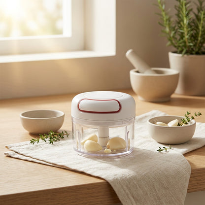 Bulbcrush™ Manual Garlic Masher in a calm home setting