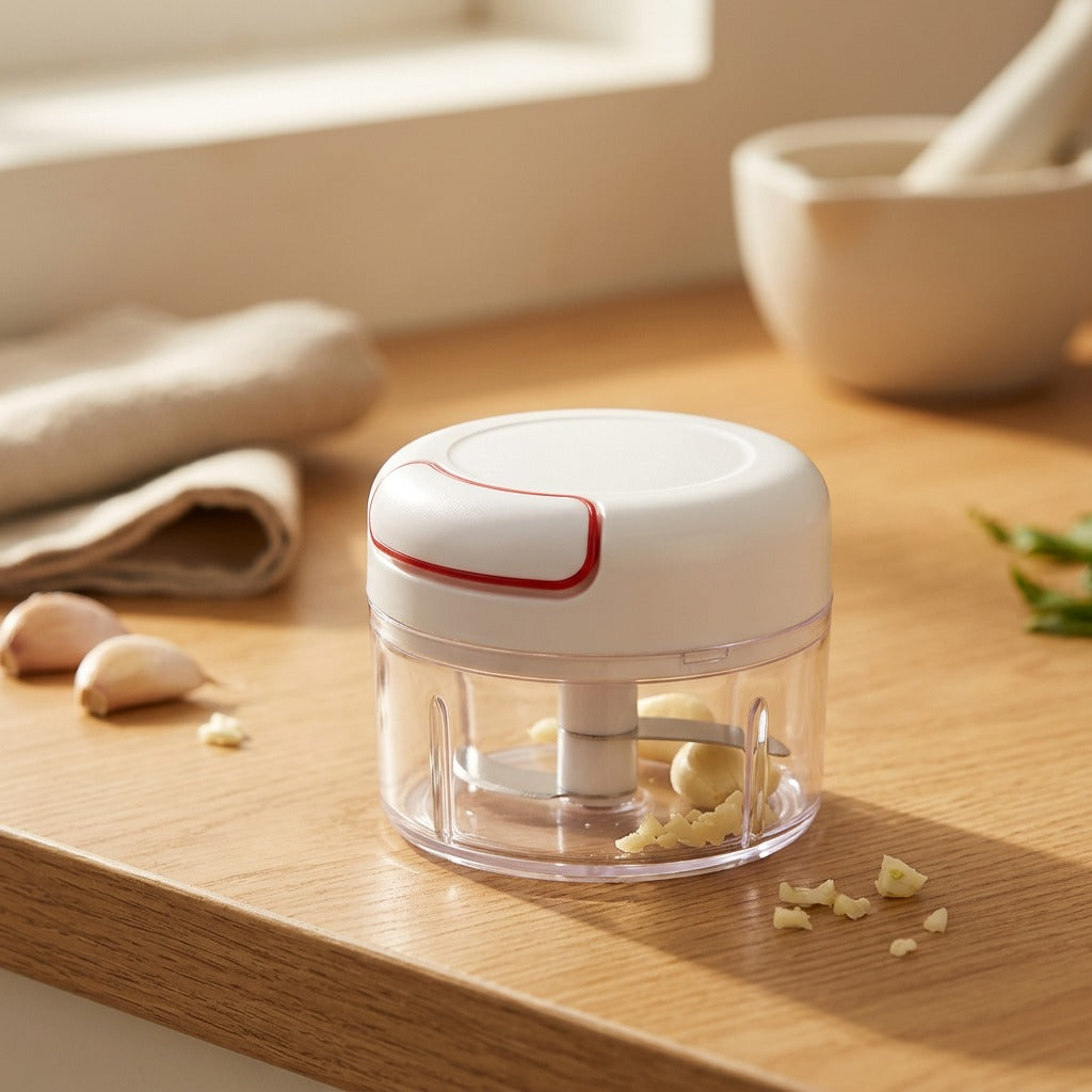 Bulbcrush™ Manual Garlic Masher, styled close view