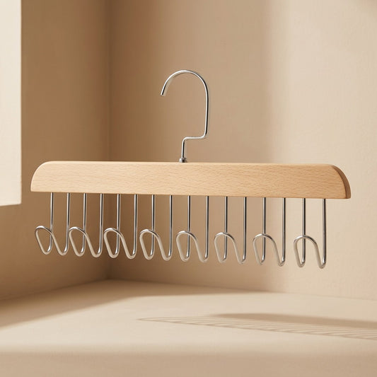 Hookwood™ Eight-Hook Solid Wood Clothes Hanger
