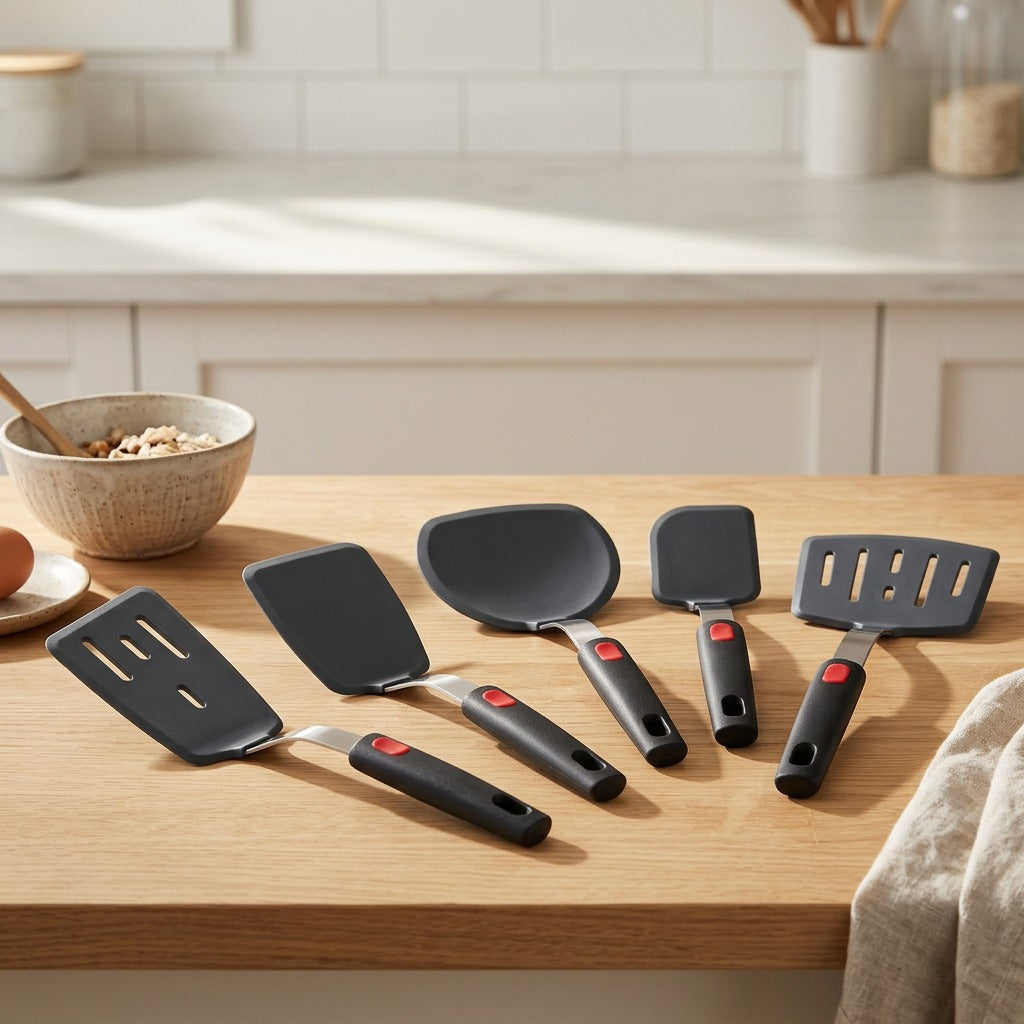 Stirnest™ Silicone Cooking Spatula Set, styled close view