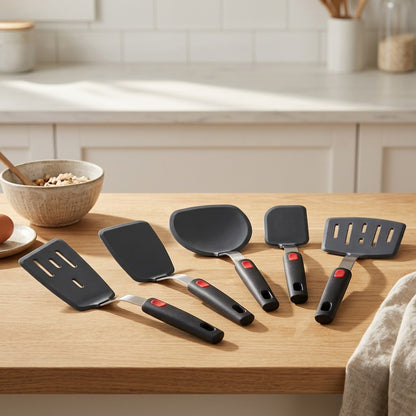 Stirnest™ Silicone Cooking Spatula Set, styled close view
