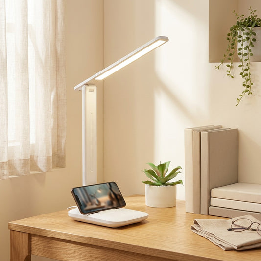 Foldray™ Foldable LED Table Lamp in a calm home setting