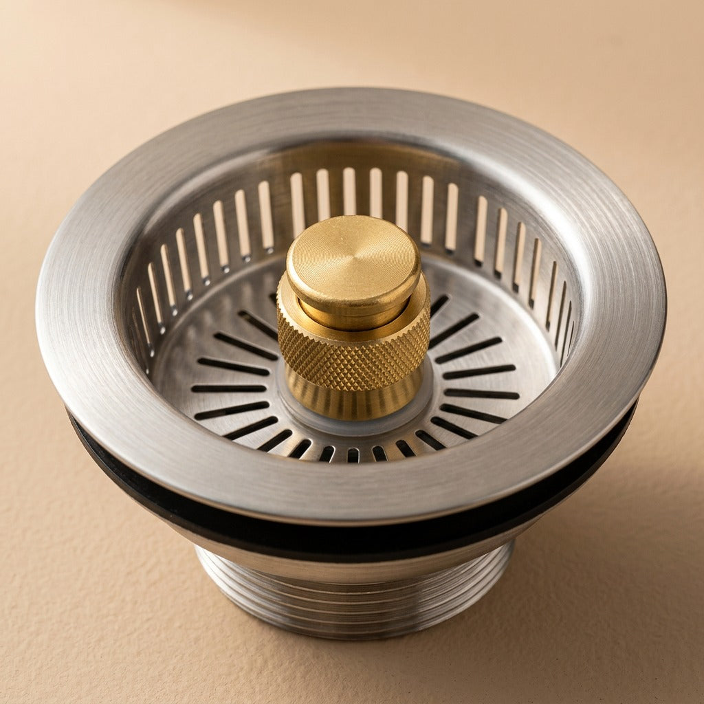 Sinksift™ Stainless Steel Kitchen Sink Filter, material and detail close-up