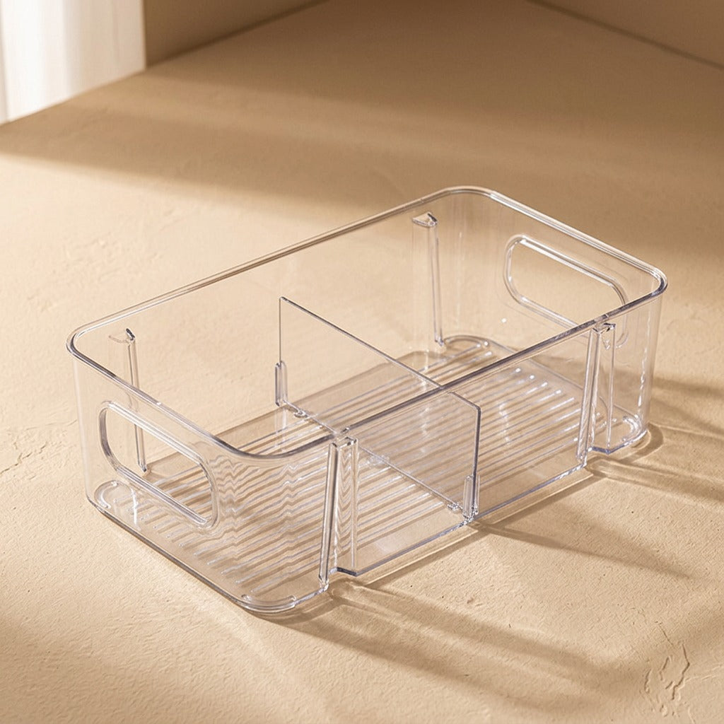 Freshbin™ Transparent PET Refrigerator Storage Box, material and detail close-up