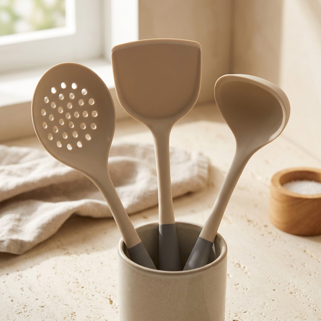 Cooknest™ Silicone Cooking Utensil Set, styled close view