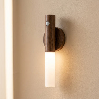 Grainbeam™ Wood Grain Sensor Wall Night Light, material and detail close-up