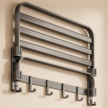 Towelfold™ Gun Gray Folding Towel Rack, material and detail close-up