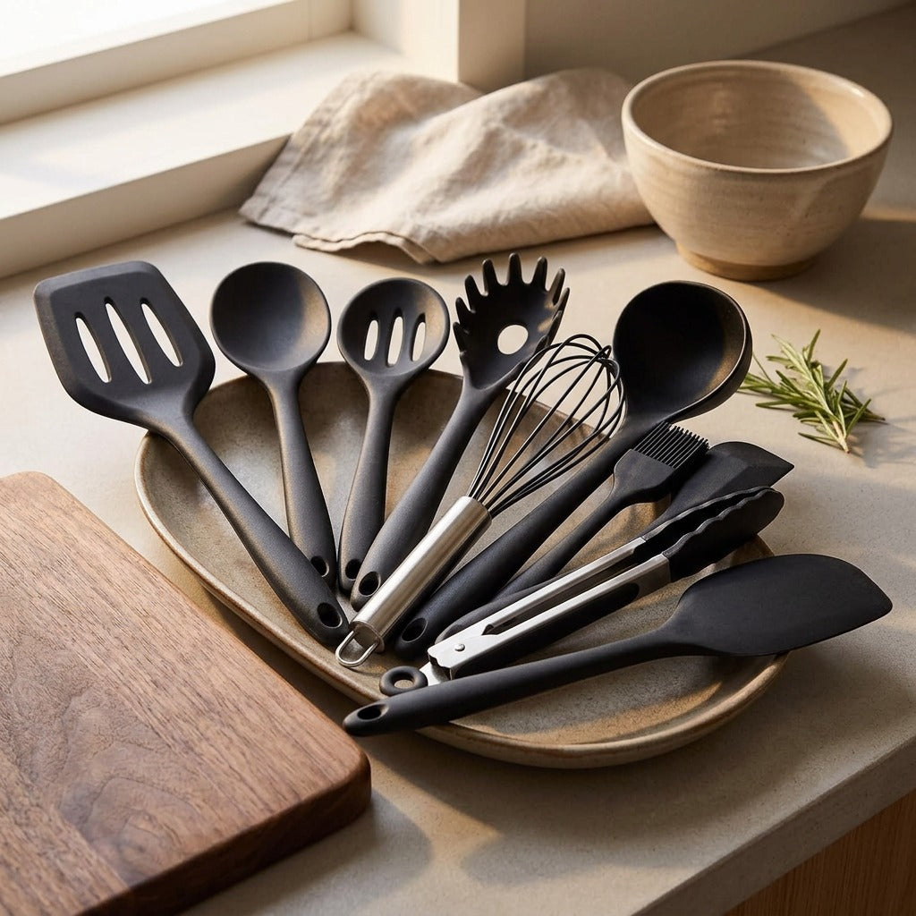 Spoonflex™ Silicone Spatula And Spoon Set, styled close view