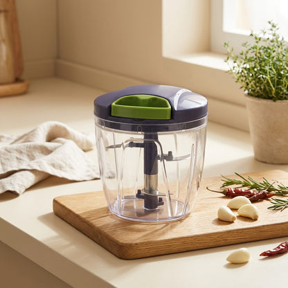 Clovepulp™ Manual Plastic Garlic Crusher in a calm home setting