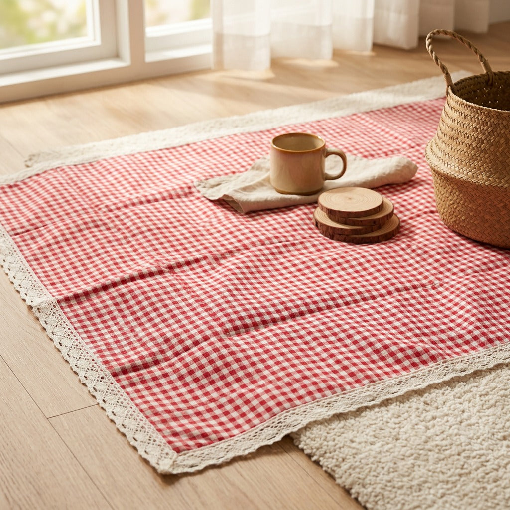 Picnook™ Picnic Mat Polyester Fabric, styled close view