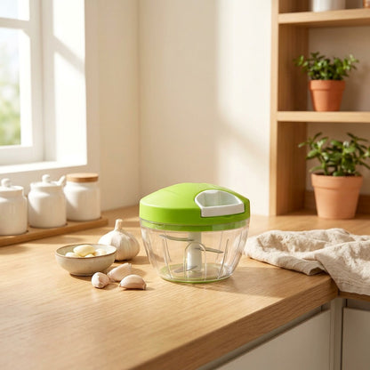 Clovelever™ 500 Ml Stainless Steel Garlic Press in a calm home setting