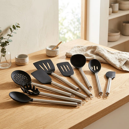 Stirsoft™ Silicone Kitchen Utensil Set in a calm home setting