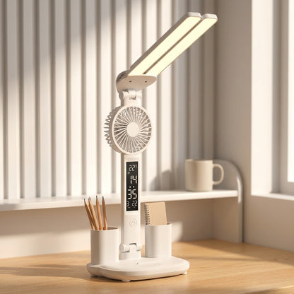 Doubleglow™ Double-Head Touch Table Lamp, styled close view