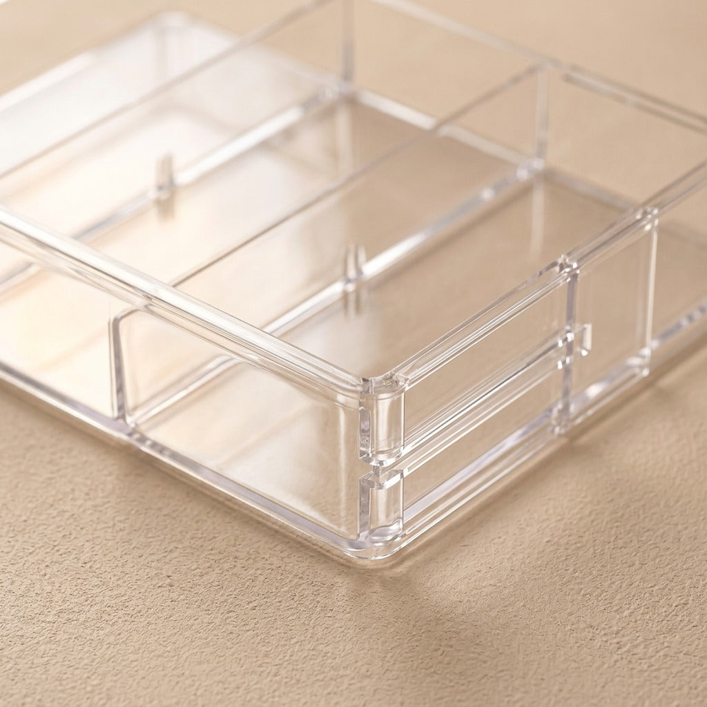 Stowclear™ PET Drawer Storage Box, material and detail close-up