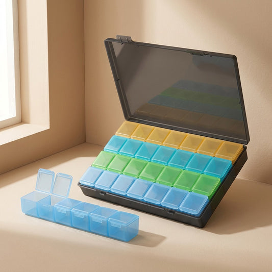 Weekfold™ 28-Compartment Foldable Pill Box