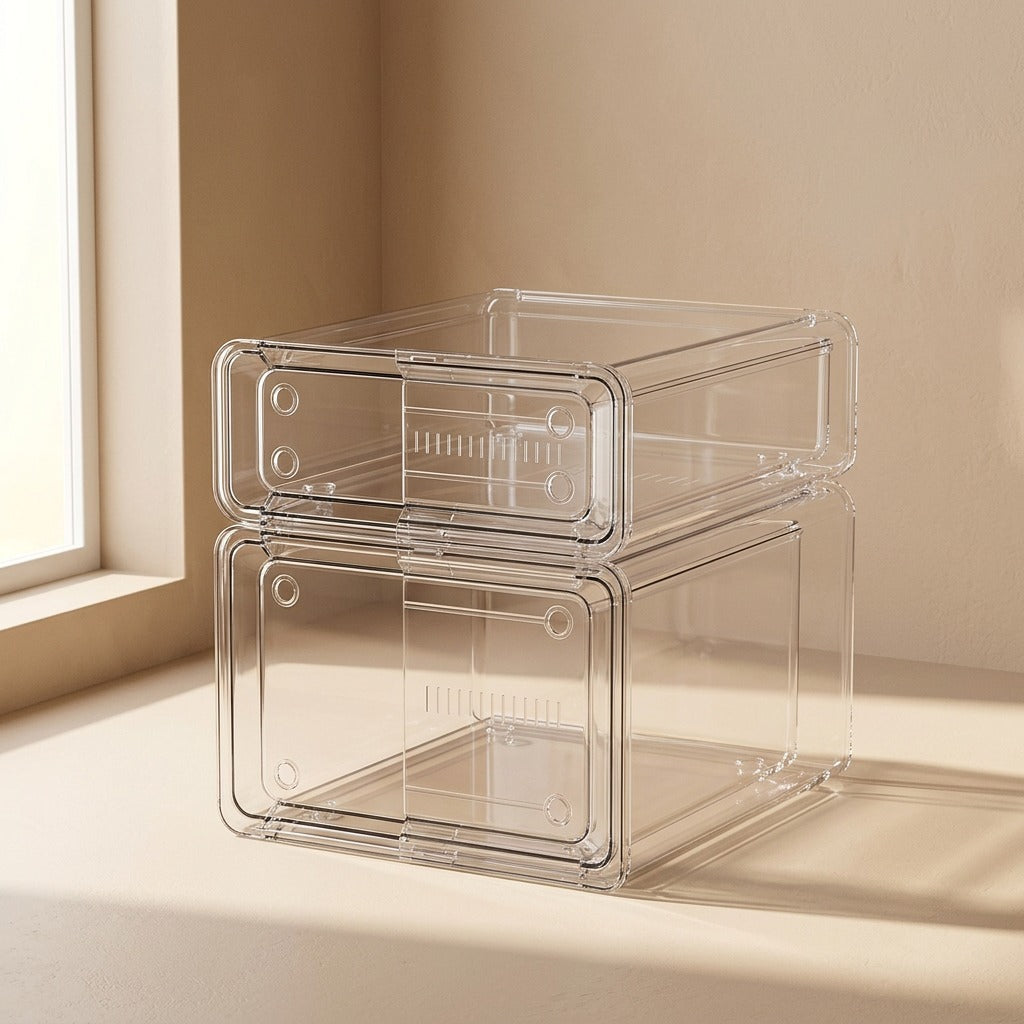 Slipstack™ Transparent Stackable Drawer Storage Box