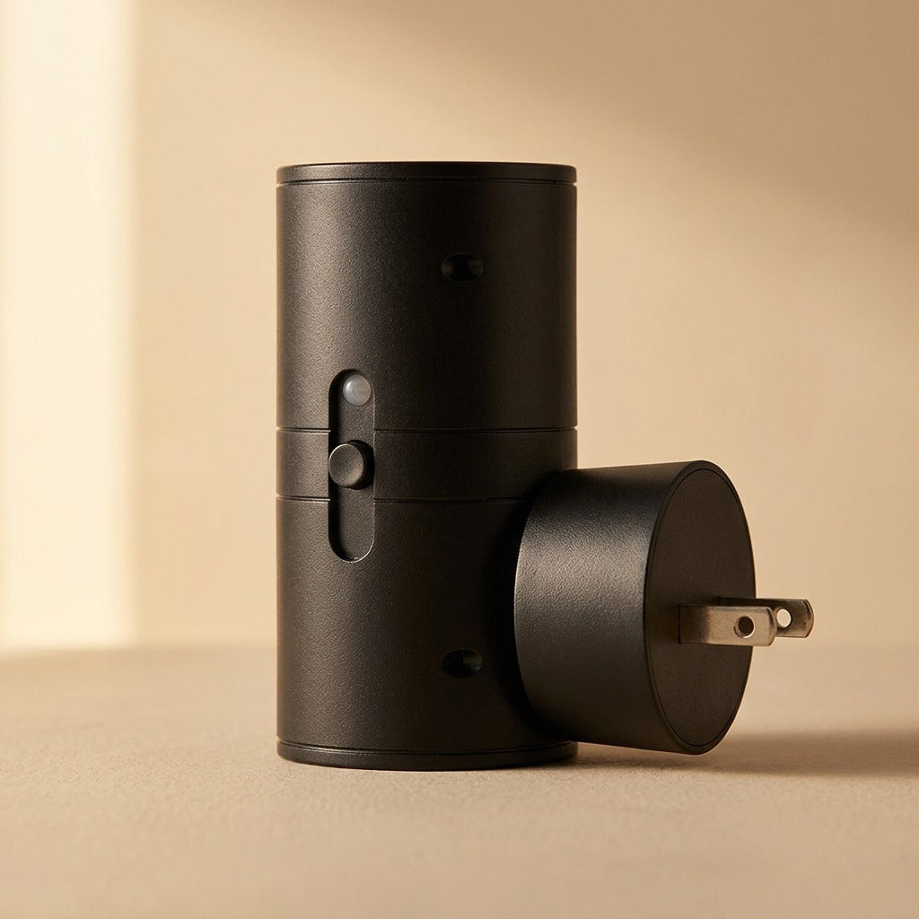 Duskplug™ Plug-In Night Light With ABS Shade, material and detail close-up
