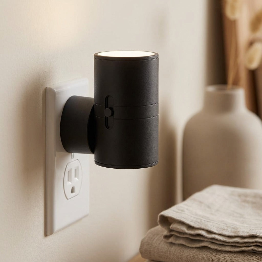 Duskplug™ Plug-In Night Light With ABS Shade, styled close view
