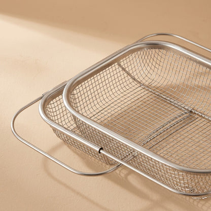Rinsecup™ Stainless Steel Sink Drain Basket, material and detail close-up
