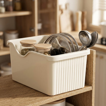 Stowbasket™ Extra Large Plastic Storage Basket, styled close view