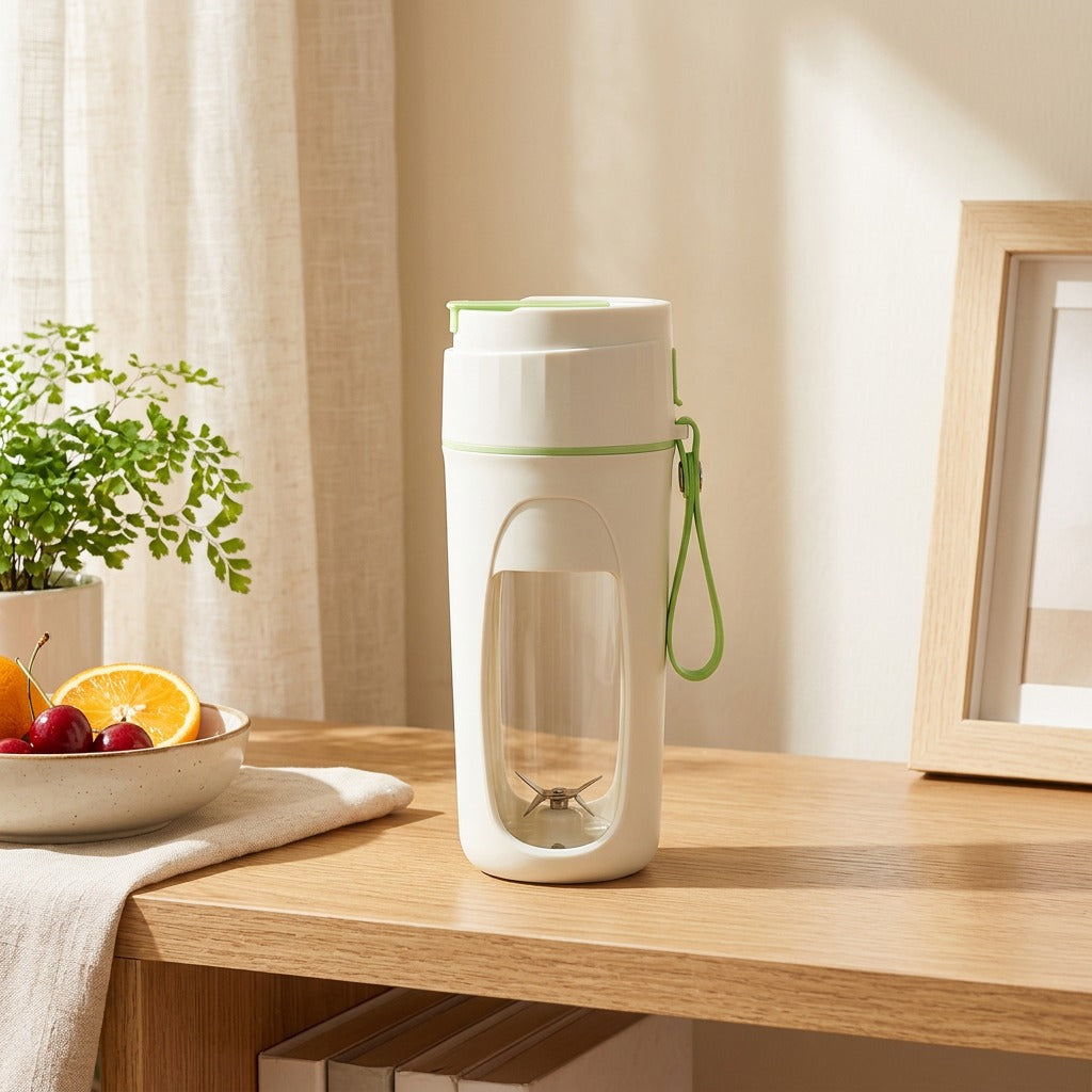 Juicego™ Portable Electric Juice Cup in a calm home setting