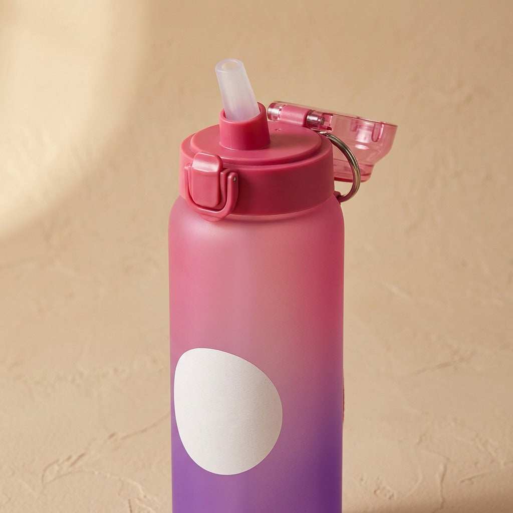 Sipfade™ Gradient Straw Sports Water Bottle, material and detail close-up