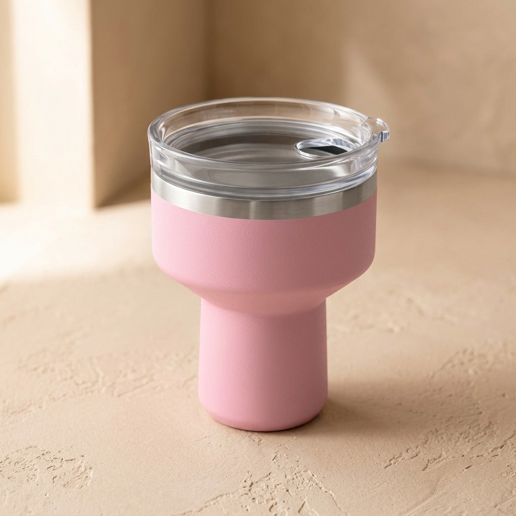 Warmhold™ 16oz Stainless Steel Coffee Cup, material and detail close-up