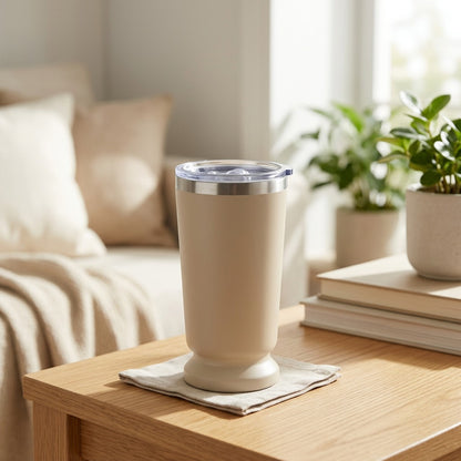 Warmhold™ 16oz Stainless Steel Coffee Cup in a calm home setting