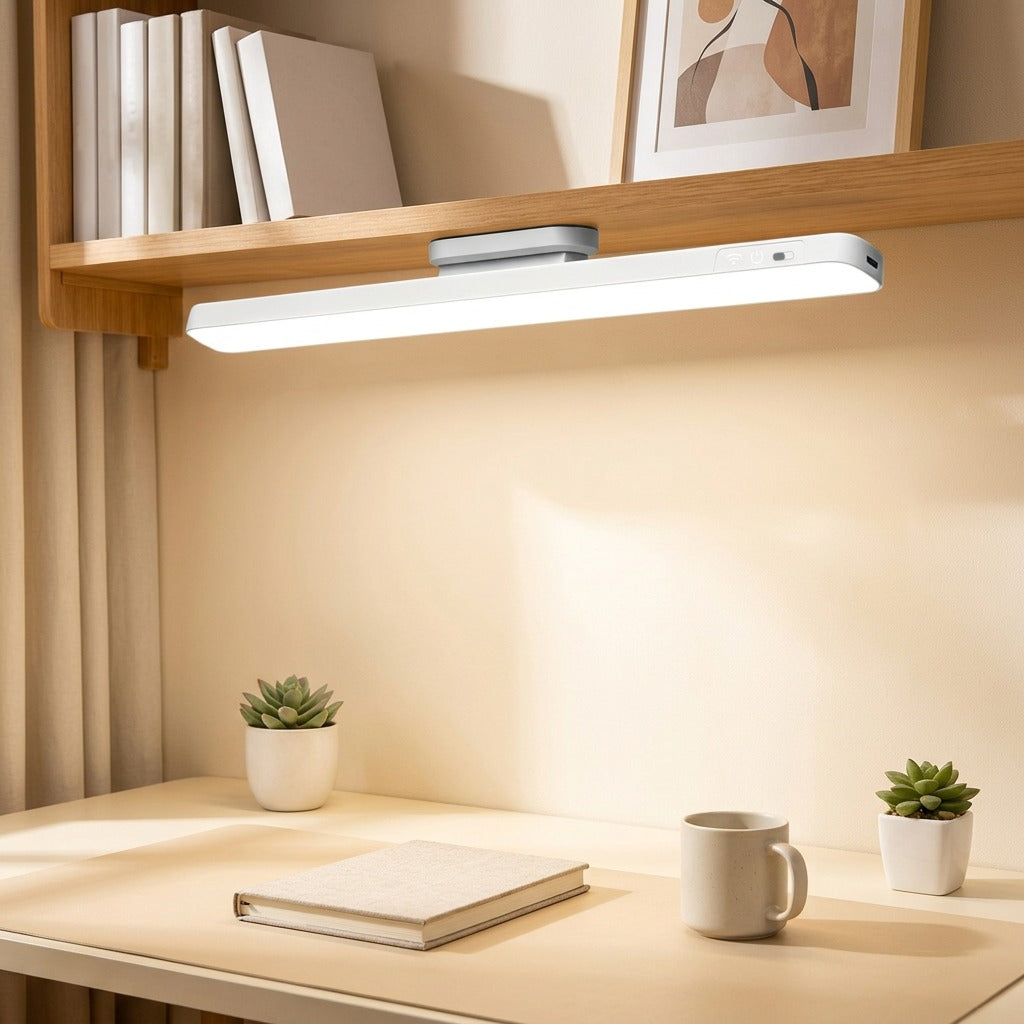 Snapbeam™ 42CM Magnetic LED Desk Lamp in a calm home setting