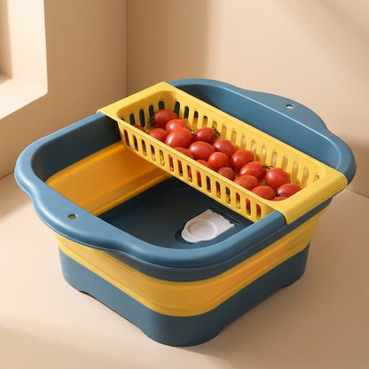 Washfold™ Foldable Plastic Washing Basket, material and detail close-up