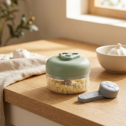 Clovecrank™ Manual Garlic Grinder, styled close view
