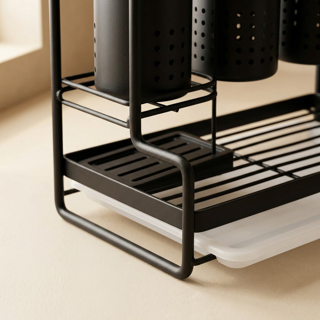 Stackstead™ Carbon Steel Kitchen Storage Rack, material and detail close-up
