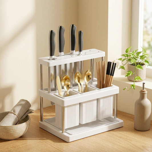 Panperch™ Stainless Steel Kitchen Storage Rack in a calm home setting